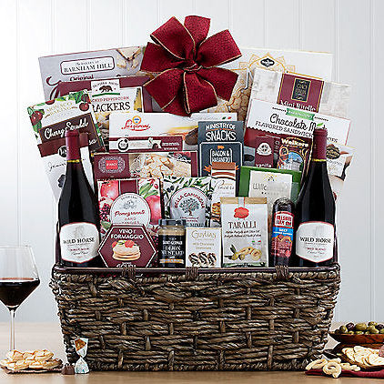 Wild Horse Winery Red Duet: Premium Wine Gift Basket - GreatArrivals