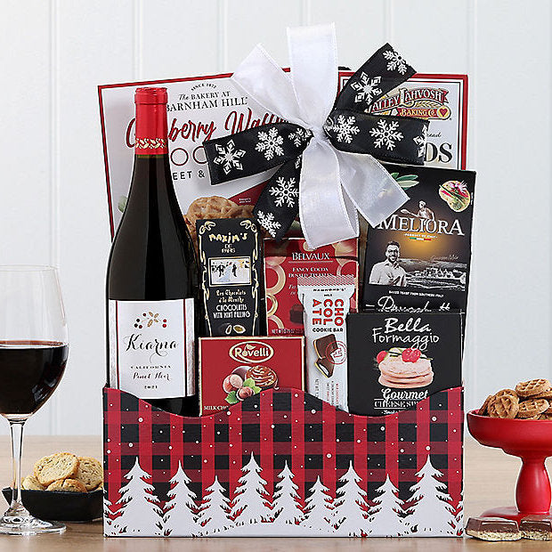 Winter Fest: Pinot Noir Holiday Wine Basket - GreatArrivals