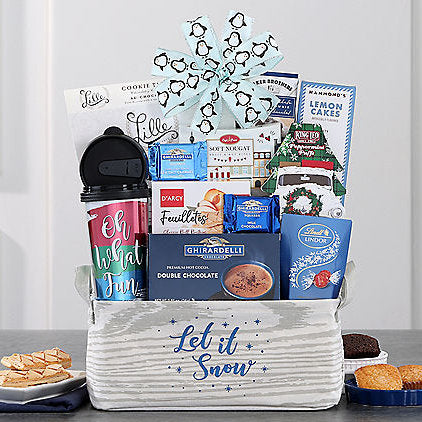 Let It Snow: Holiday Sweets Gift Basket - GreatArrivals