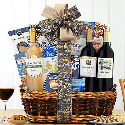 Winter Magic Trio: Holiday Wine Gift Basket - GreatArrivals