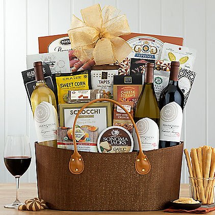 Franciscan Winery Trio: Wine Gift Basket - GreatArrivals