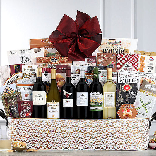 California Half Dozen Collection: Gourmet Wine Gift Basket - GreatArrivals