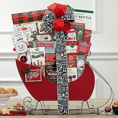 Santa's Sleigh: Gourmet Gift Basket - GreatArrivals