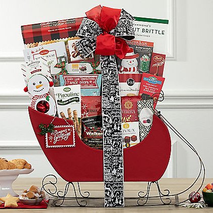 Santa's Sleigh: Gourmet Gift Basket - GreatArrivals