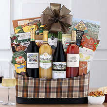 California Red, White & Rose Collection: Gourmet Wine Basket - GreatArrivals