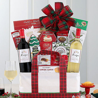 Kiarna Vineyards Red and White Duet: Gourmet Gift Basket - GreatArrivals