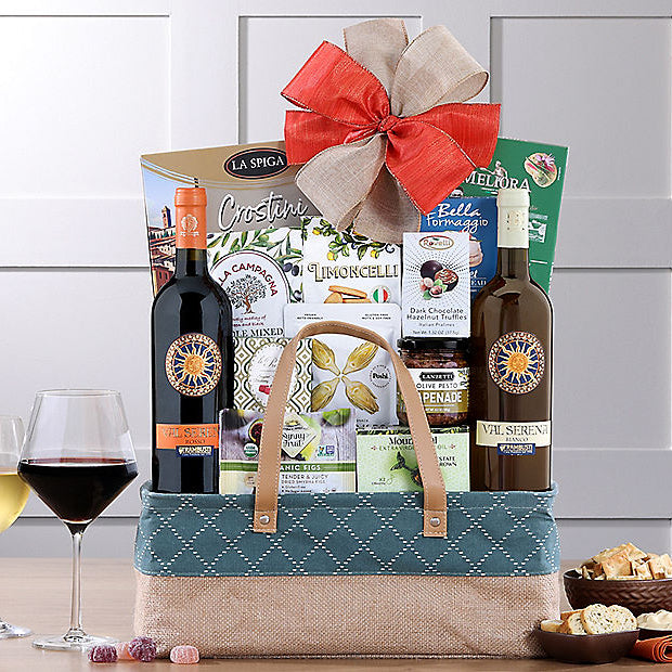Val Serena Italian Duet: Gourmet Wine Basket - GreatArrivals