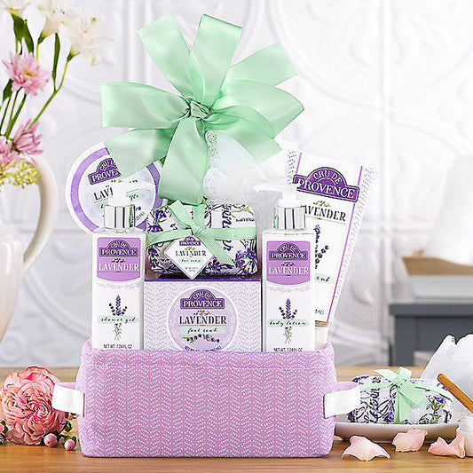 A Day Off: Lavender Vanilla Spa Gift Basket - GreatArrivals