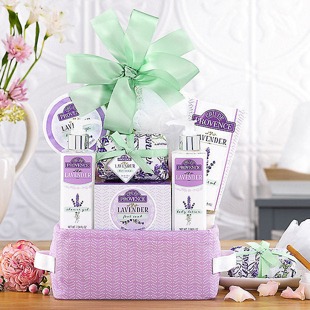 A Day Off: Lavender Vanilla Spa Gift Basket - GreatArrivals