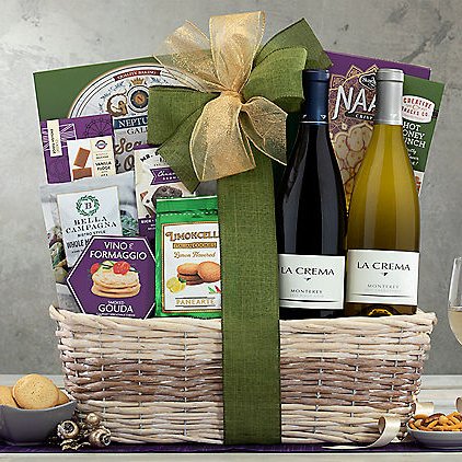 La Crema Monterey Duet: Gourmet Wine Basket - GreatArrivals