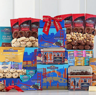 Ultimate Ghirardelli: Premium Chocolate Gift Tower - Gift Basket - GreatArrivals