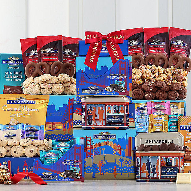 Ultimate Ghirardelli: Premium Chocolate Gift Tower - Gift Basket - GreatArrivals