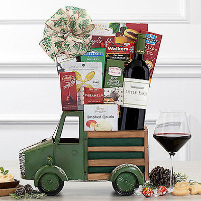 Little Lakes Cabernet: Holiday Truck Basket - GreatArrivals