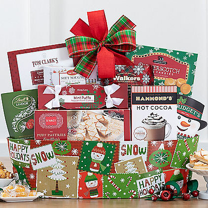 Warm Holiday Wishes: Gourmet Gift Basket - GreatArrivals