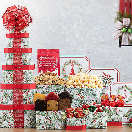 Joy & Cheer: Christmas Holiday Gift Tower - GreatArrivals