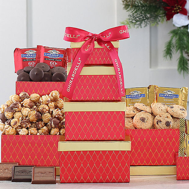 Ghirardelli Festivities: Holiday Gift Tower - GreatArrivals
