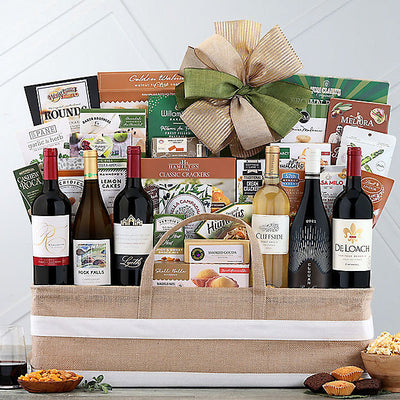 Premium California Wine Collection: Gourmet Wine Basket - GreatArrivals
