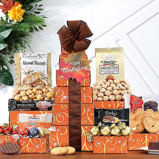 Thanksgiving Treats : Gourmet Gift Tower