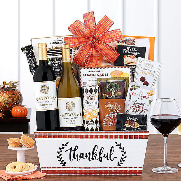 Thankful Eastpoint Duet: Fall Wine Gift Basket - GreatArrivals