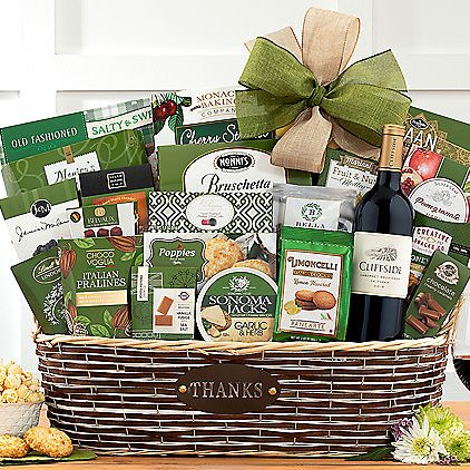 Thanks A Million: Red Wine Gift Basket - GreatArrivals
