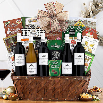 Steeplechase Vineyards Collection: Gourmet Wine Gift Basket - GreatArrivals
