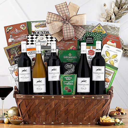 Steeplechase Vineyards Collection: Gourmet Wine Gift Basket - GreatArrivals