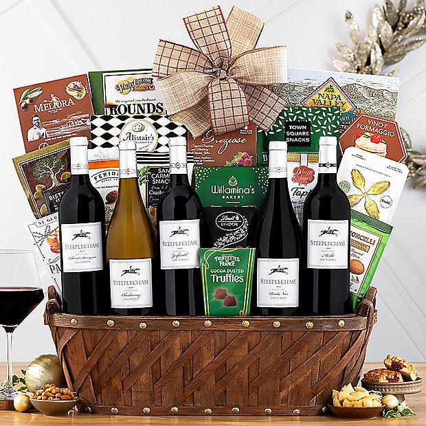 Steeplechase Vineyards Collection: Gourmet Wine Gift Basket - GreatArrivals