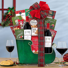 Holiday Sleigh of Cheer: Red Wine Duet Gift Basket - GreatArrivals