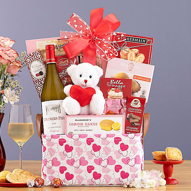 Vintners Path Chardonnay: Valentine's Day Wine Basket - GreatArrivals