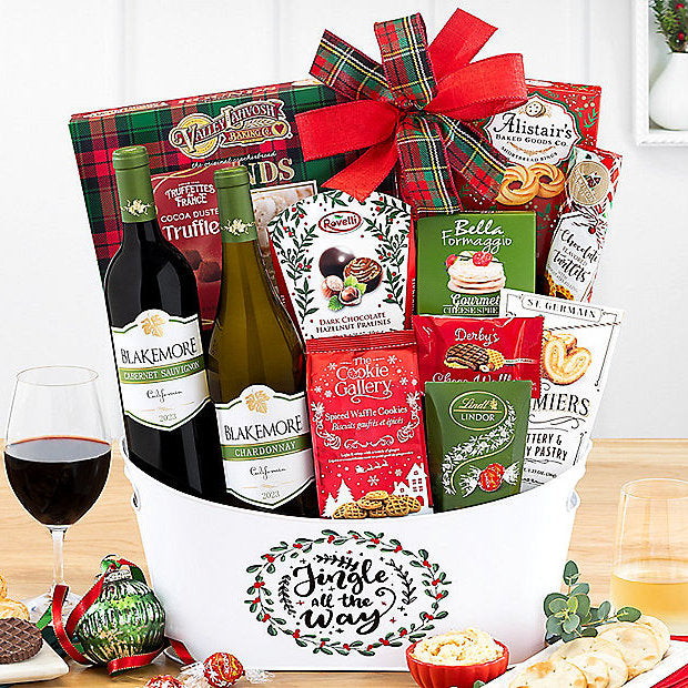 Blakemore Holiday Red & White Duet: Wine Gift Basket - GreatArrivals