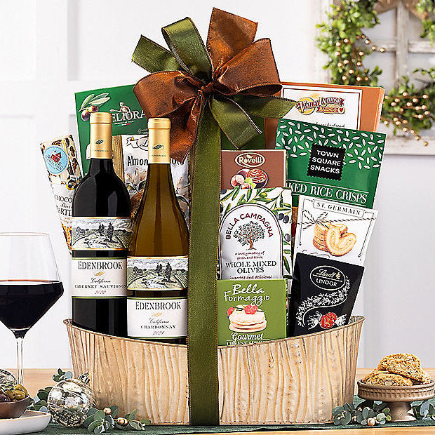 Edenbrook California Duet: Wine Gift Basket - GreatArrivals