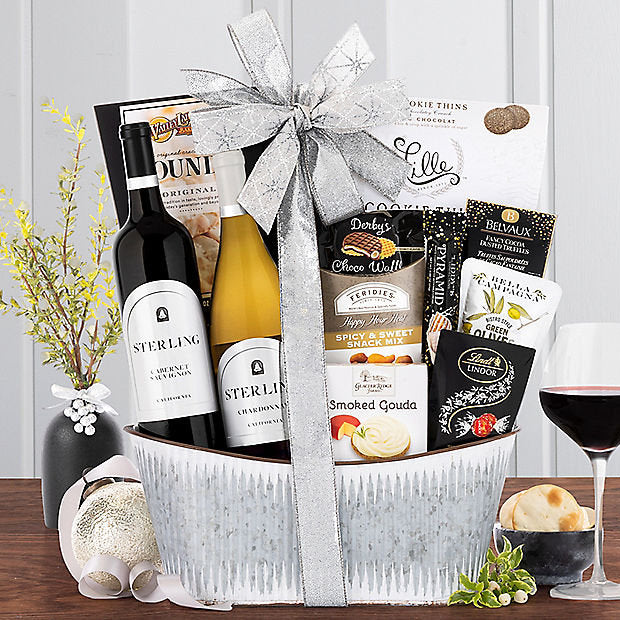 Sterling Vintner's Duet: Gourmet Wine Gift Basket