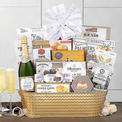 Sparkling Surprise: Anniversary Champagne Gift Basket - GreatArrivals
