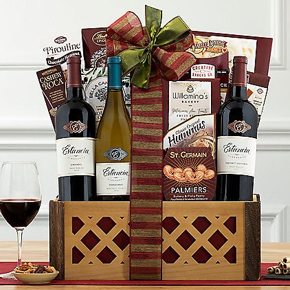 Estancia Vineyards Trio: Wine Gift Basket - GreatArrivals