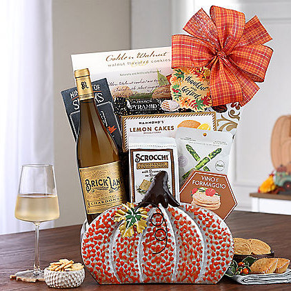 Brick Lane Chardonnay: Harvest Wine Gift Basket - GreatArrivals