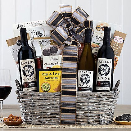 Ravenswood Trio: Gourmet Wine Gift Basket - GreatArrivals