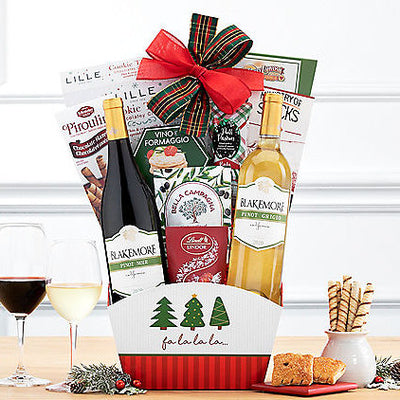 Holiday Wine & Cheese: Gourmet Gift Basket - GreatArrivals