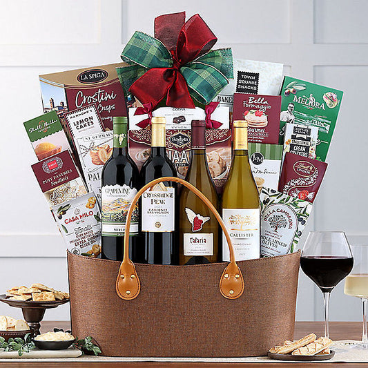 California Wine Quartet: Gourmet Gift Basket - GreatArrivals
