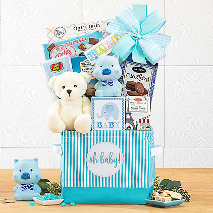 Oh Baby: Baby Boy Gift Basket by GreatArrivals