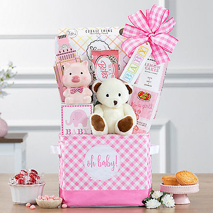 Oh Baby: Baby Girl Gift Basket - GreatArrivals