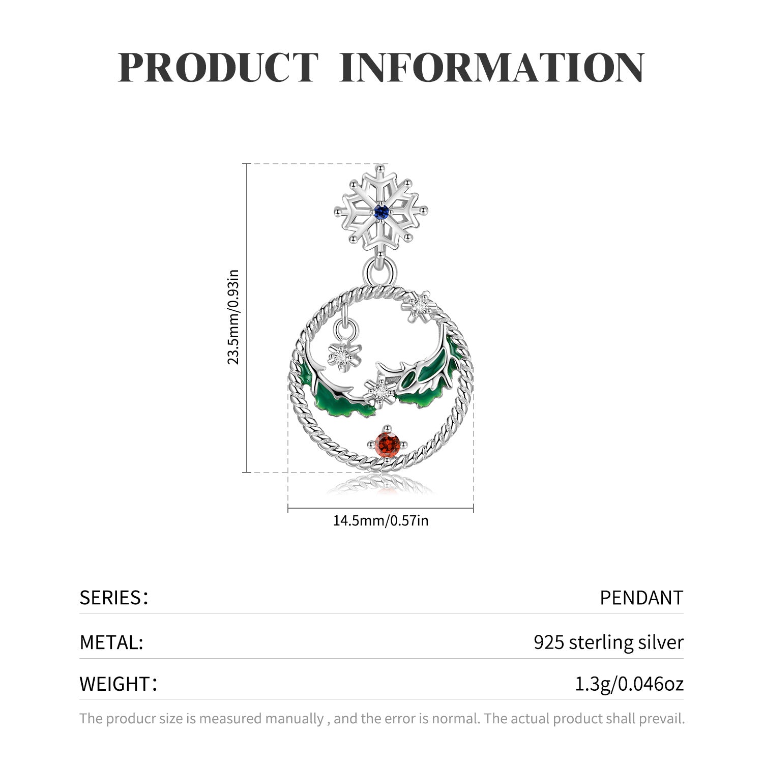 Christmas Snowflake Necklace Ins Style Simple Hollow Fashion 925 Silver - 4 - https://x.com/titan_prim62775J
