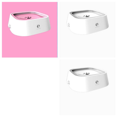 1.5L Cat Dog Water Bowl Carried Floating Bowl Anti - Overflow Slow Water Feeder Dispenser Pet Fountain ABS&PP Dog Supplies - 0 - CJ - 1Pink2White - CJGY102545419SH