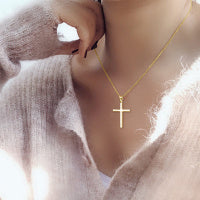 Sterling Silver Cross Pendant Necklace Jewelry Gifts for Women Men