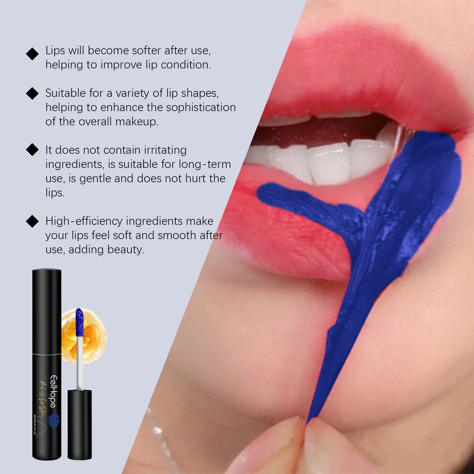 Eelhope Matte Tear Lip Glaze Hydrates And Moisturizes Lip Makeup With Mild Color Development And Long-Lasting Moisture Portability