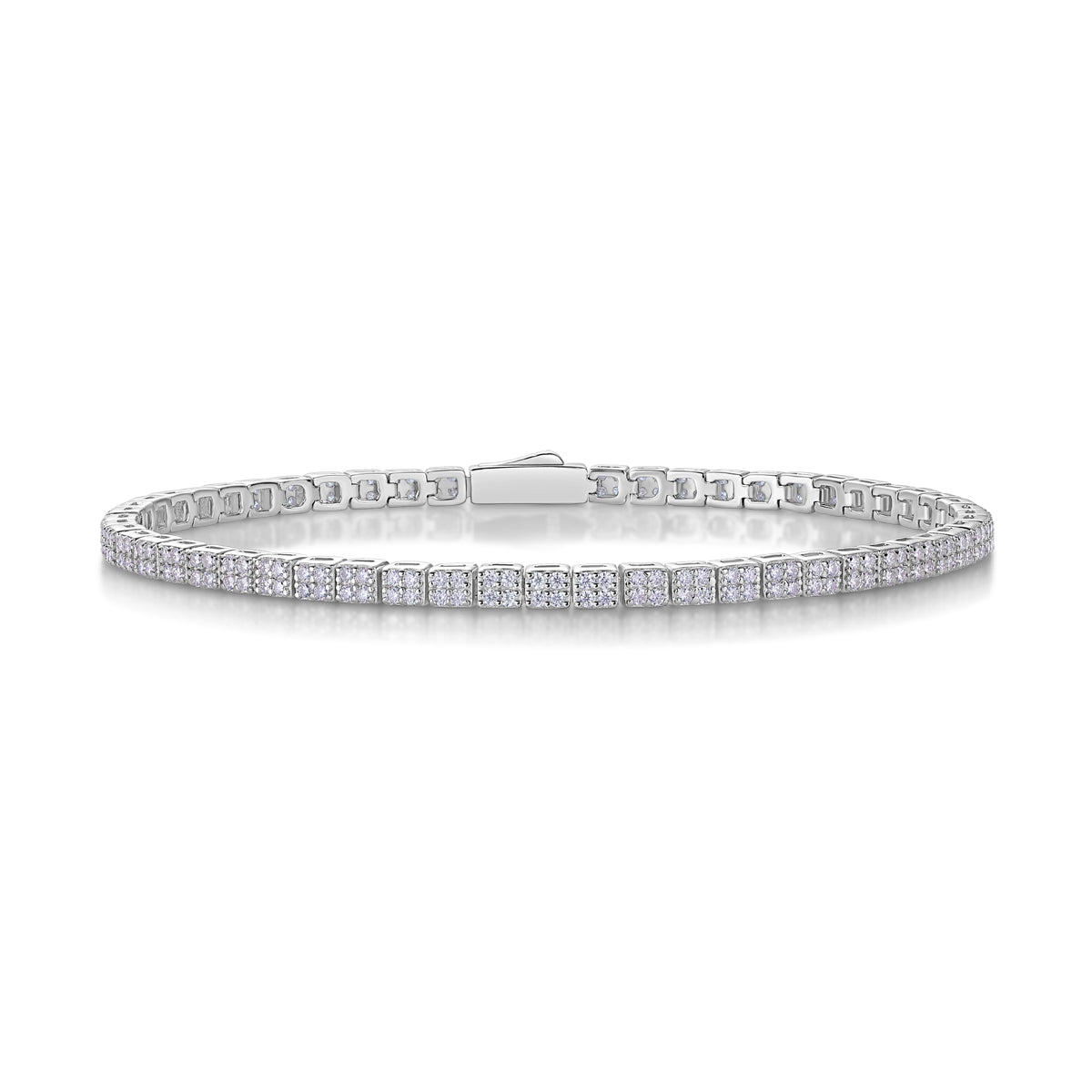 1Piano Poet Luxurious Fashion Set Mosan Diamond S925 Silver Bracelet Rivaling Natural Diamonds Prohibit TikTok sales - 5 - CJ