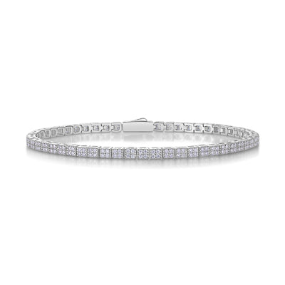 1Piano Poet Luxurious Fashion Set Mosan Diamond S925 Silver Bracelet Rivaling Natural Diamonds Prohibit TikTok sales - 5 - CJ