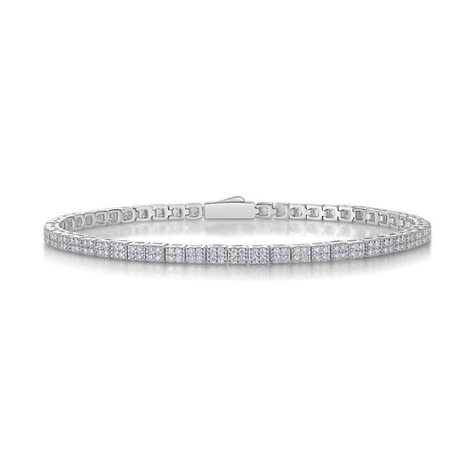 1Piano Poet Luxurious Fashion Set Mosan Diamond S925 Silver Bracelet Rivaling Natural Diamonds Prohibit TikTok sales - 5 - CJ