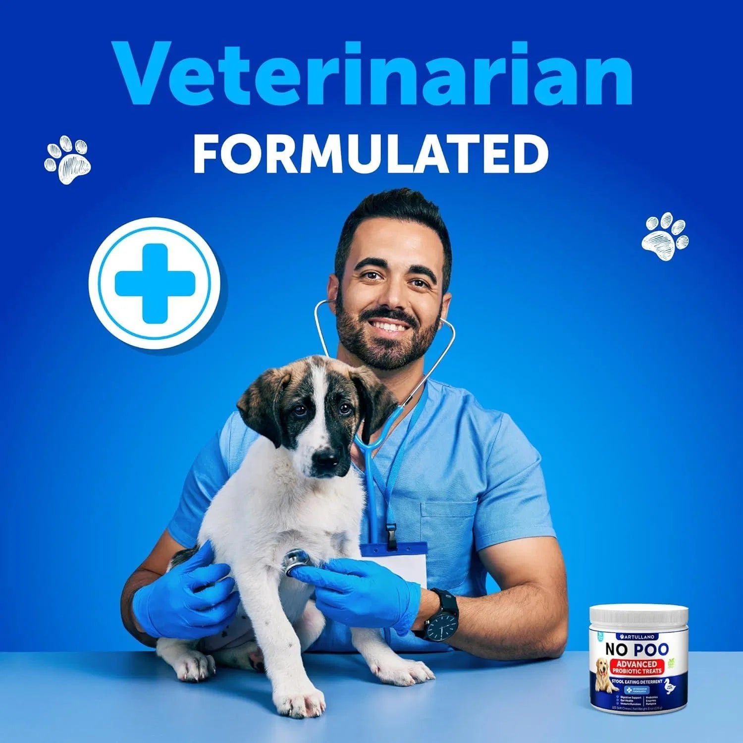 No Poo Chews For Dogs Puppy Coprophagia Stool Eating Deterrent Prevent Dog From Eating Poop Stop Eating Poop Treats With Probiotics & Enzymes Immune Digestive Gut Health Support Supplement - 5 - CJ