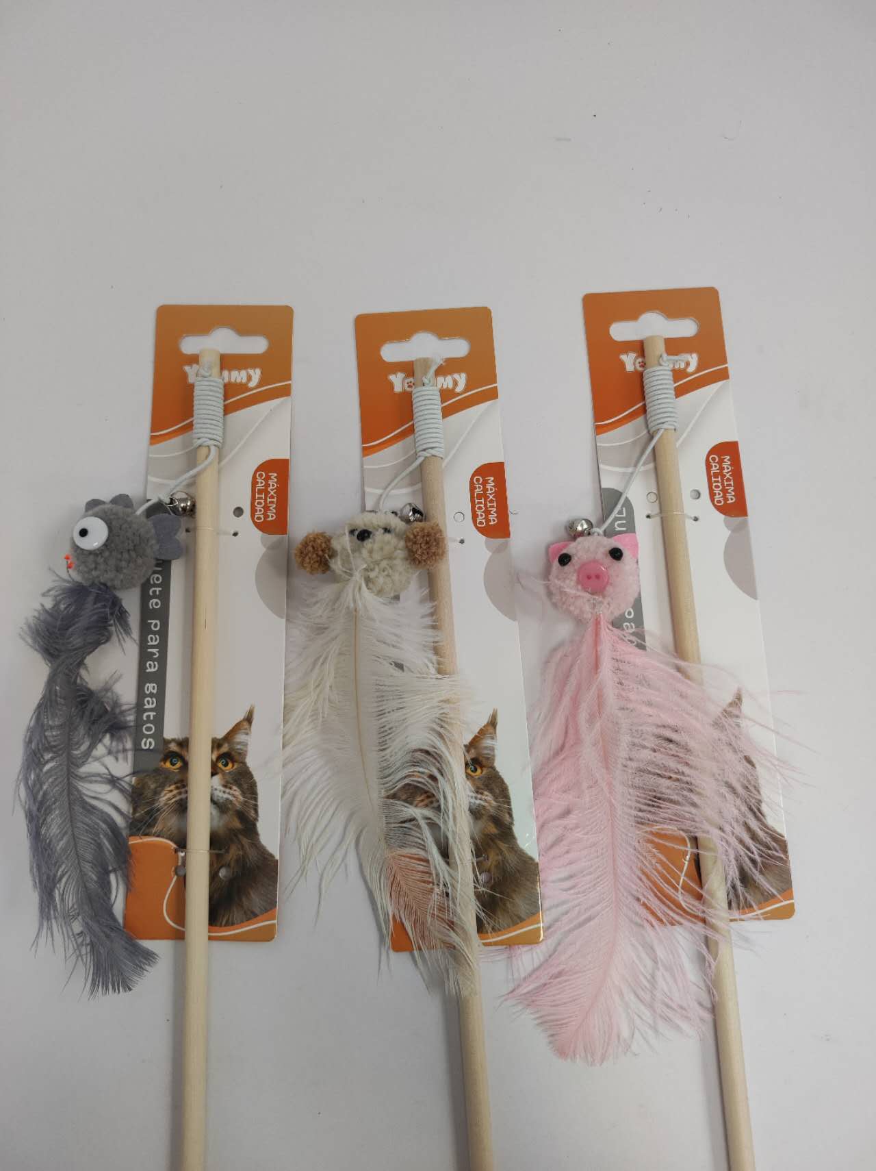 Animal Ostrich Feathers, Teasing Cat Sticks - 5 - CJ