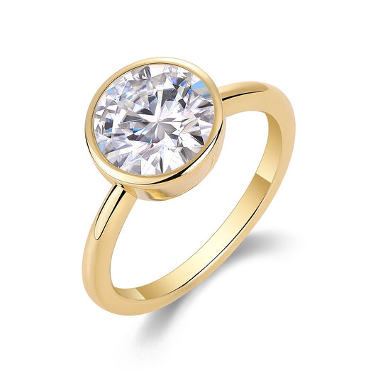 1Time Bubble Large Diamond Ring Luxury Fashion Set Moissanite Silver Ring Prohibit TikTok sales - 5 - CJ
